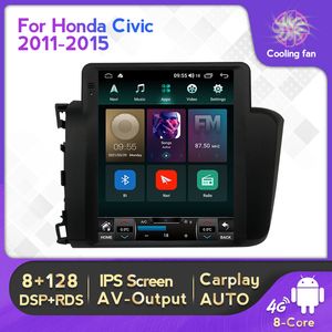 CAR DVD Radio Multimedia Video Player voor Honda Civic 2012-2015 Tesla Style Android CarPlay GPS Navigation 2 DIN Autoradio