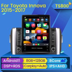 CAR DVD Radio Multimedia Video Player Stereo Android 11 voor Toyota Innova 2015-2017 Tesla Type Navigation GPS RDS BT