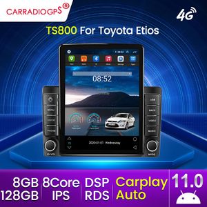 Voiture Dvd Radio Navigation 9.5 pouces Android 11 IPS RDS pour Toyota Etios 4G WIFI GPS Caméra Android Auto BT DSP Carplay Caméra Stéréo