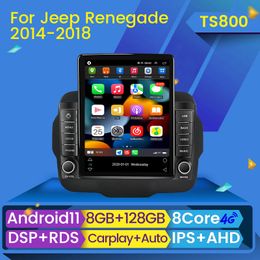 Reproductor Multimedia Android estéreo con Radio y DVD para coche para Jeep Renegade 2014-2020 navegación GPS 2 din BT
