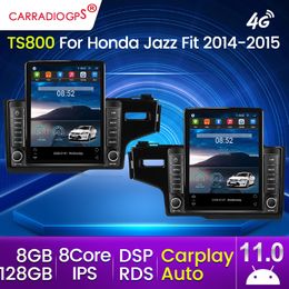 CAR DVD Radio Stereo voor Honda Jazz Fit 2014-2015 Multimedia Player GPS Navigatie Android 128G CarPlay Auto RDS DSP WiFi