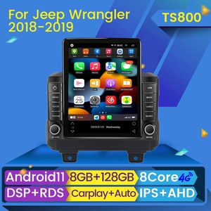 Lecteur multimédia stéréo dvd de voiture 2Din Android 11 Carplay pour Jeep Wrangler 4 JL 2018-2020 Autoradio vidéo GPS BT