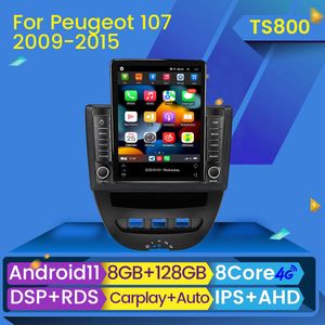 Lecteur dvd de voiture Radio Stéréo pour Peugeot 107 Toyota Aygo Citroen C1 2005 - 2014 CarPlay Android Auto GPS Navigation 2 Din 2din DVD