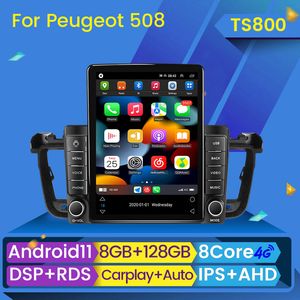 Lecteurs vidéo Radio Dvd de voiture IPS pour Peugeot 508 508SW 2011-2018 CarPlay Android Auto Navigation GPS No 2 Din 2din DVD