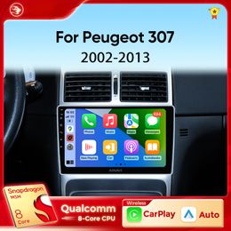Voiture DVD Radio Wireless Carplay Android Auto pour Peugeot 307 307CC 307SW 2002-2013 Car Systèmes intelligents n ° 2 DIN 2DIN DVD