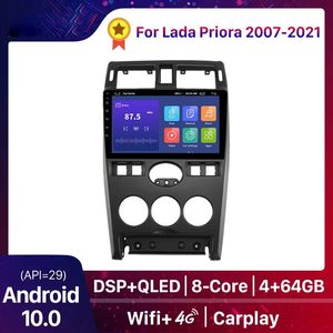 Unité principale de Radio stéréo dvd de voiture, lecteur GPS Navi pour Lada Priora 2007 – 2021, Android 10.0, 9 pouces, 8 cœurs, RAM, 4 go