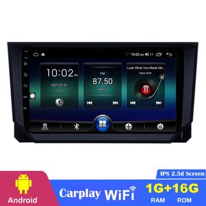 Lecteur dvd stéréo de voiture gps 3g wifi pour Seat Ibiza-2018 9 pouces Android 10 au tableau de bord auto radio avec écran tactile Mirror Link OBD2 commande au volant caméra de recul