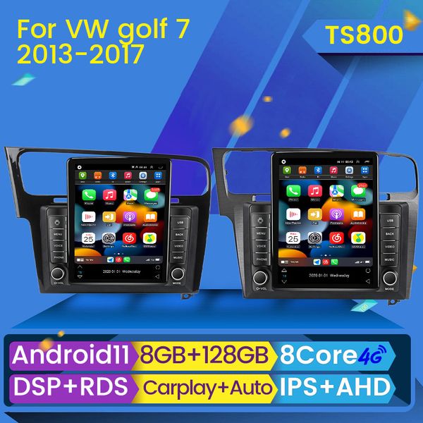 Reproductor de vídeo DVD para coche 2din Android 11 para Volkswagen VW Golf 7 2013-2017 estilo Tesla Radio Multimedia Auto GPS Carplay estéreo