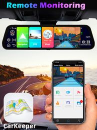 CAR DVR 10 inch 4G ADAS Android CAR MIROR MIROR DVR GPS NAVIGATIE FHD 1080P VIDE Recorder Bluetooth WiFi met 24 uur bewaking