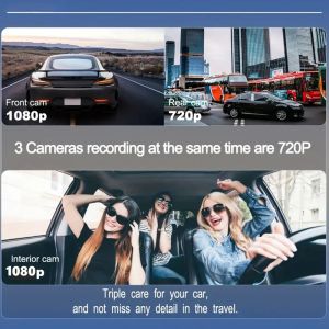 Auto DVR 1080P Dash Cam voor auto's WiFi 3Lens Videorecorder achteruitkijkcamera voor voertuig Black Box Parkeermonitor Auto -assecories