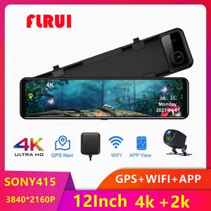 CAR DVR 4K 3840*2160P 12 inch Dash Cam Wifi GPS Sony IMX415 Achteraanzicht Mirror Achter 1440p Autocamera Video Recorder Park Monitor