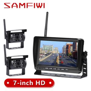 Voiture dvr 7 pouces sans fil moniteur camion écran CMOS IR vision nocturne sauvegarde inverse Wifi caméra système de stationnement affichage pour CarHKD230701