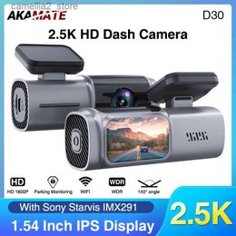 auto dvr AKAMATE Dash Cam met Sony Starvis IMX91 1600P 2.5K Hoge Pixel Nachtzichtcamera HD IPS Display Dashcam Black Box WiFi Q231115