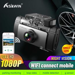 Voiture dvr Asawin K200 WiFi enregistreur de conduite Dash Cam 1080P FHD avec APP IPS caméra de tableau de bord Super Night VisioHKD230701