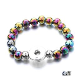 voiture dvr perles brins femmes bracelet bouton snap bracelet colorif perles acryliques bracelets à main