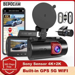 car dvr BEPOCAM ZD72 4K + 2K Dash Cam intégré GPS 5G WiFi DVR caméra de voiture pour caméras de Surveillance de voiture Dashcam 24H moniteur de stationnement Q231115