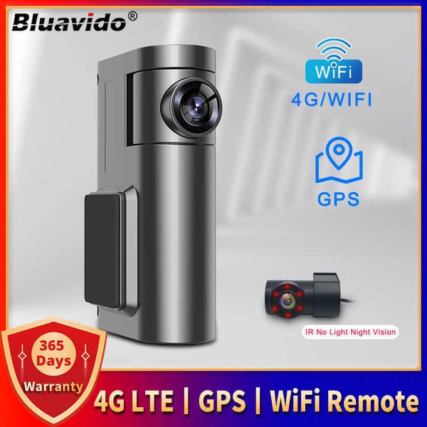 Voiture dvr Bluavido 4G Mini Dash Caméra Avec Avant À L'intérieur Cam Enregistrement 24H Parking WiFi Moniteur En Direct Enregistreur Vidéo Boîte GPS PositionHKD230701