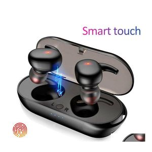 Auto DVR Bluetooth Car Kit Y30 X9 Wireless Blutooth 5.0 Oortelefoon Noise annulering Hoofdset Hifi 3D Stereo Sound Music Inar Ear Bodds voor Androi Dhvoo