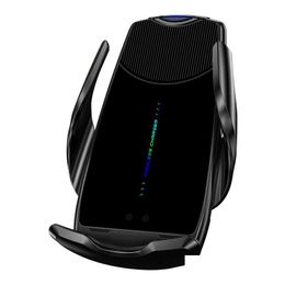 Coche DVR Cargador de coche C2 Qi Montaje inalámbrico Sensor infrarrojo Almeja Soporte rápido para teléfono Huawei Smart Drop Delivery Móviles Motocicletas Elec Dhqax