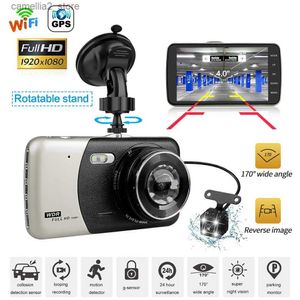 car dvr Voiture DVR WiFi Full HD 1080P Dash Cam vue arrière véhicule caméra enregistreur vidéo Vision nocturne Auto Dashcam GPS enregistreur voiture accessoires Q231116