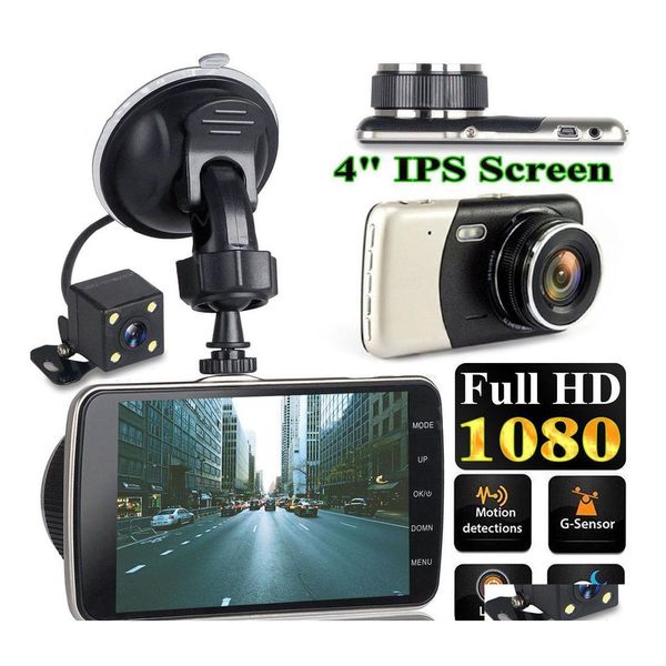 voiture dvr Voiture Dvrs 4 Pouces Ips Hd 1080P Conduite Enregistreur Véhicule Caméra Dvr Dashcam Vision Nocturne G Capteur Soutien Russe Drop Delivery Mobiles Dh5Um