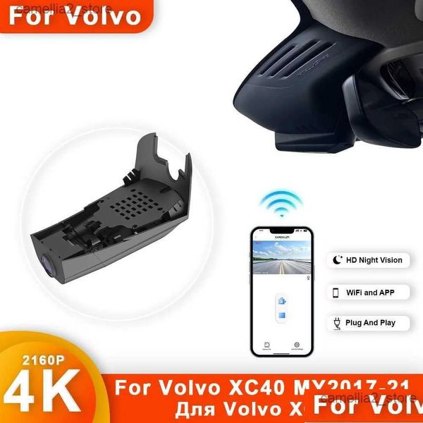 CAR DVR DVRS 4K HD 2160P Nuevo enchufe y reproducción de WiFi DVR Recordadora de video Dual Lens Dash Cam para VOO XC40 -21 Accesorios de dispositivos DashCam DHVW7