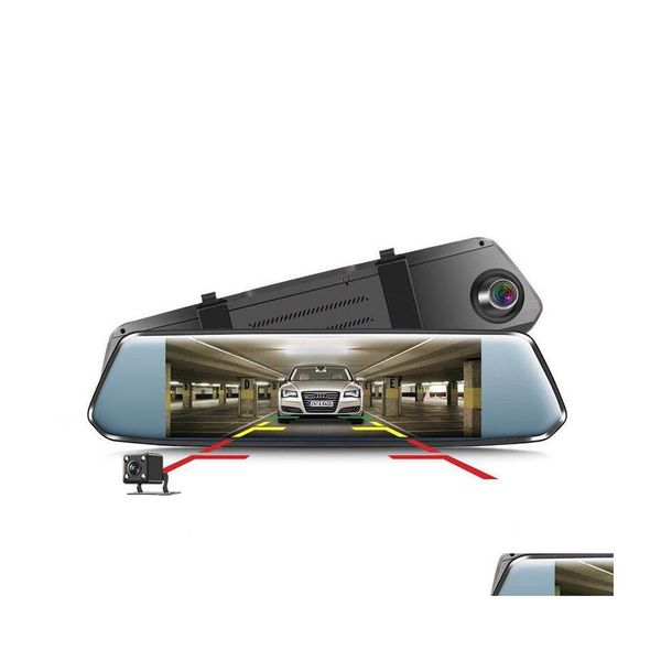 voiture dvr Voiture Dvrs 7 Dvr Incurvé Sn Stream Rétroviseur Dash Cam Fl Hd 1080 Caméra D'enregistrement Vidéo Avec 2 5D Verre Drop Delivery Mobiles Motorc Dhlw7