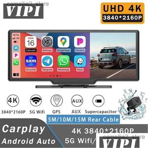 DVR de voiture DVR DVR Dash Cam 10,26 pouces 4K 2160P Carplay Android Enregistreur de lecteur vidéo Stream Dashcam Caméra de camion 5G Wifi GPS Aux Dro Otkqk