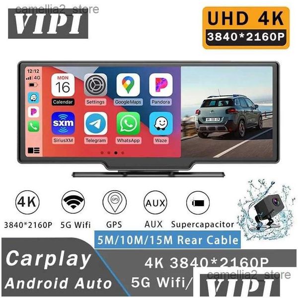 DVR para automóvil DVR para automóvil Dvr Dash Cam 10.26 pulgadas 4K 2160P Carplay Android Video Drive Recorder Stream Dashcam Truck Camera 5G Wifi Gps Aux Dro Otkcq