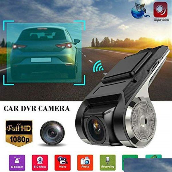 car dvr Car Dvrs Real 1080P Hd Dvr Cámara Android Usb Grabadora de video digital Videocámara Den Night Vision Dash Cam 170ﾰ Gran angular Registrador D Dhvjp