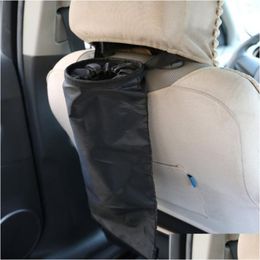 Voiture DVR Organisateur de voiture Prix inférieur Portable Siège arrière Sac à ordures Poubelle Porte-poussière étanche Boîte Style Oxford Tissu Drop De Dhahf