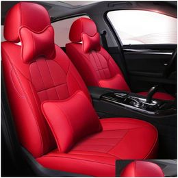 Auto DVR Auto -stoel Covers ERS Custom Special PU -leer voor H2 H3 Carstyling Accessories Stickers Tapijt 3D Cushion Drop Delivery Mobile Dhdoa