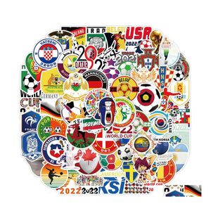 Auto DVR -autostickers 100 stks/Set waterdichte World Football Cup Graffities Stickers voor motor lage skateboard laptop drop levering mobiles motor dhhy5