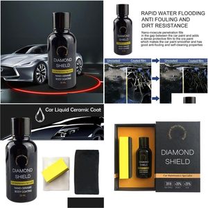 Produits de soins DVR de voiture Motive Nano Revêtement Liquide Spray Céramique Voiture Polonais Mastic Top Coat Rapide Nanocoating 30Ml Cire1 Drop Livraison M Dhivd