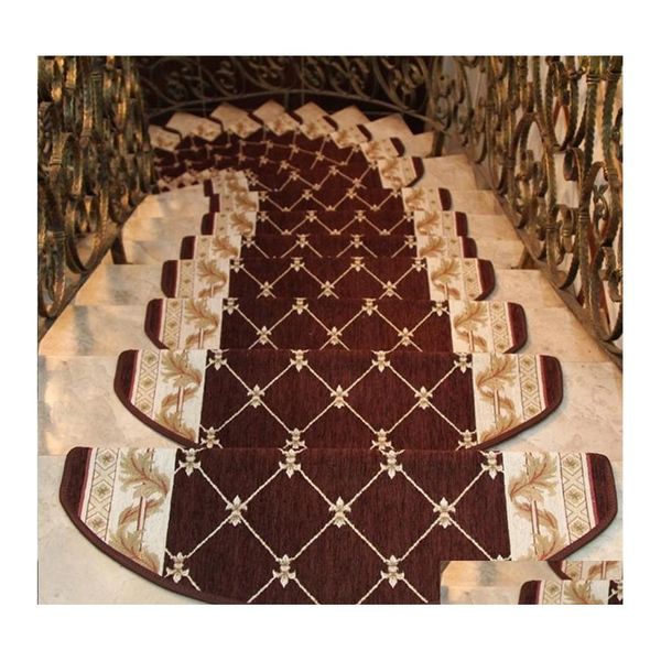 voiture DVR Carpets Yazi non glisse d'escalier Carpet auto-adadhésive European Pastoral Floral Room salon Soft Softway Stair STEP MAT T200518 DROP D DHSC9