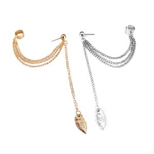 Auto DVR Charm Women Girl Stijlvolle Punk Rock Leaf Chain Tassel Dange Ear Cuff Wrap Earring Sterling en gouden sieraden Drop levering oorbellen Dh0jl