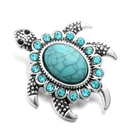 Coche DVR Cierres Ganchos Noosa Tortuga Forma Jengibre Trozos Turquesa Piedra Estrella de mar 18 mm Botones DIY Pulsera Joyería Regalo Gota Entrega Dhrxr