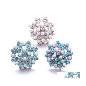 Auto DVR CLASPS HAKEN Groothandel Strass Regatone 18mm Snap knop Acryl Beads Clasp Metal Decoratieve charmes voor snaps sieraden Bevindingen Factory DHJ0T