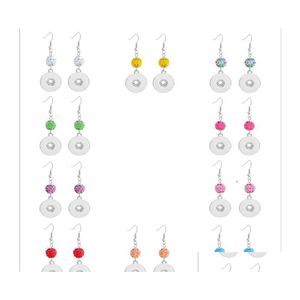 Auto DVR Danggelen Kroonluchter Noosa Strass Earring Fit 18mm Snapknop 10 Kleuren Hangarringen Charms Accessoires Levering JE Dhued