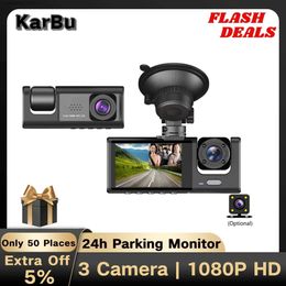 auto dvr Dash Cam voor autocamera 1080P HD Mini Dvr voor en achter 3 Auto Dvr's Dashcam 24 uur parkeermonitor Kamera Samochodowa Rejestrator Q231115