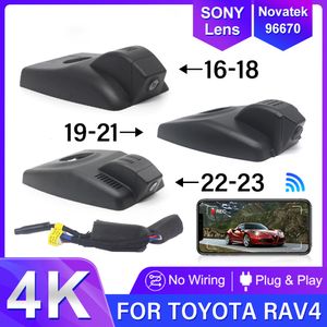 Auto DVR Dash Cam voor Toyota Highlander 4K DVR Recorder Dashcam CAR Accessories Night Vision WDR Dual Lens Front Achter camera aan de voorzijde