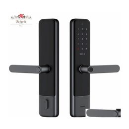 Auto DVR Door vergrendelingen Aqara N200 Smart Lock Fingerprint Bluetooth -wachtwoord NFC Unlock WorksApple HomeKit -koppeling met deurbel Mijia 201013 Dro DHTLG