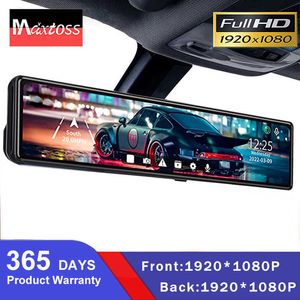 Voiture dvr Dvr Miroir Dash Cam Double Lentille Dashcam Caméra Full Hd 1080P Lecteur Enregistreur Stream Media Vue Arrière IPS Écran MiroirHKD230701