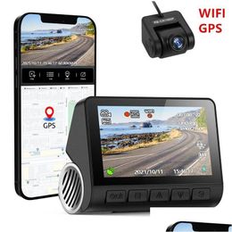 Car DVR DVRS V55 3 pouces IPS Dash Cam Build In GPS WiFi 1080p Double Lens Camera Dashcam Wide angle Recordier vidéo arrière DRO DRO DRO DHRU6