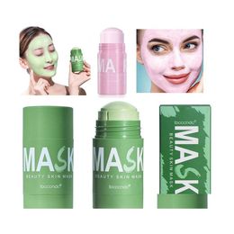 Auto DVR Vrouwelijke hygi￫ne Groene thee Rose reiniging vaste masker Zuiverende klei stick maskers Oilbesturing Antiacne aubergine gezicht huidverzorging druppel de dhysj