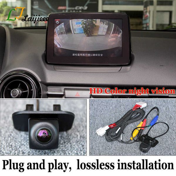 Coche dvr para Mazda CX CX3 2016 2017 2018 2019 2020 2021 OEM pantalla Plug And Play HD Color visión nocturna retrovisor cámara de marcha atrásHKD230701