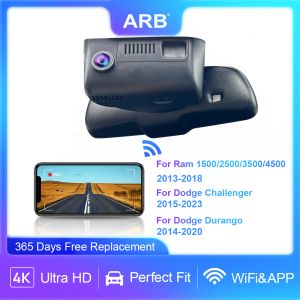 CAR DVR voor RAM 1500 2500 3500 4500 2013-2018, voor Dodge Challenger 2015-2023/ Dodge Durango 2014-2020, ARB 4K OEM Dash Camera