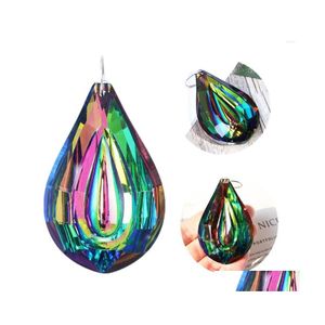 Auto DVR Garden Decoraties H D Colorf Lamp Prisms 76mm Loquat Shape Kroonluchter Kristallen Hangend druppels Hangers Home Wedding Decoratie Diy D Dhok3