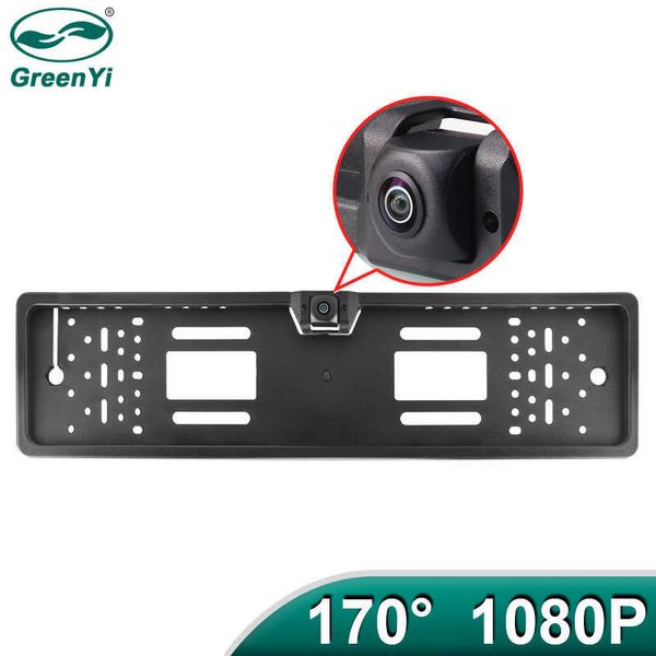 Coche dvr GreenYi 170 grados 1920x1080P AHD UE vista trasera europea número matrícula marco cámara ojo de pez visión nocturnaHKD230701