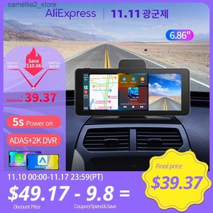 DVR de voiture Imagebon H686 Dashcam Enregistreur WIFI Sans Fil Carplay Android Auto Tableau de Bord Caméra Vidéo DVR Double Objectif Aux Sortie Miroir Lien Q231115